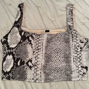 Snake print tank top